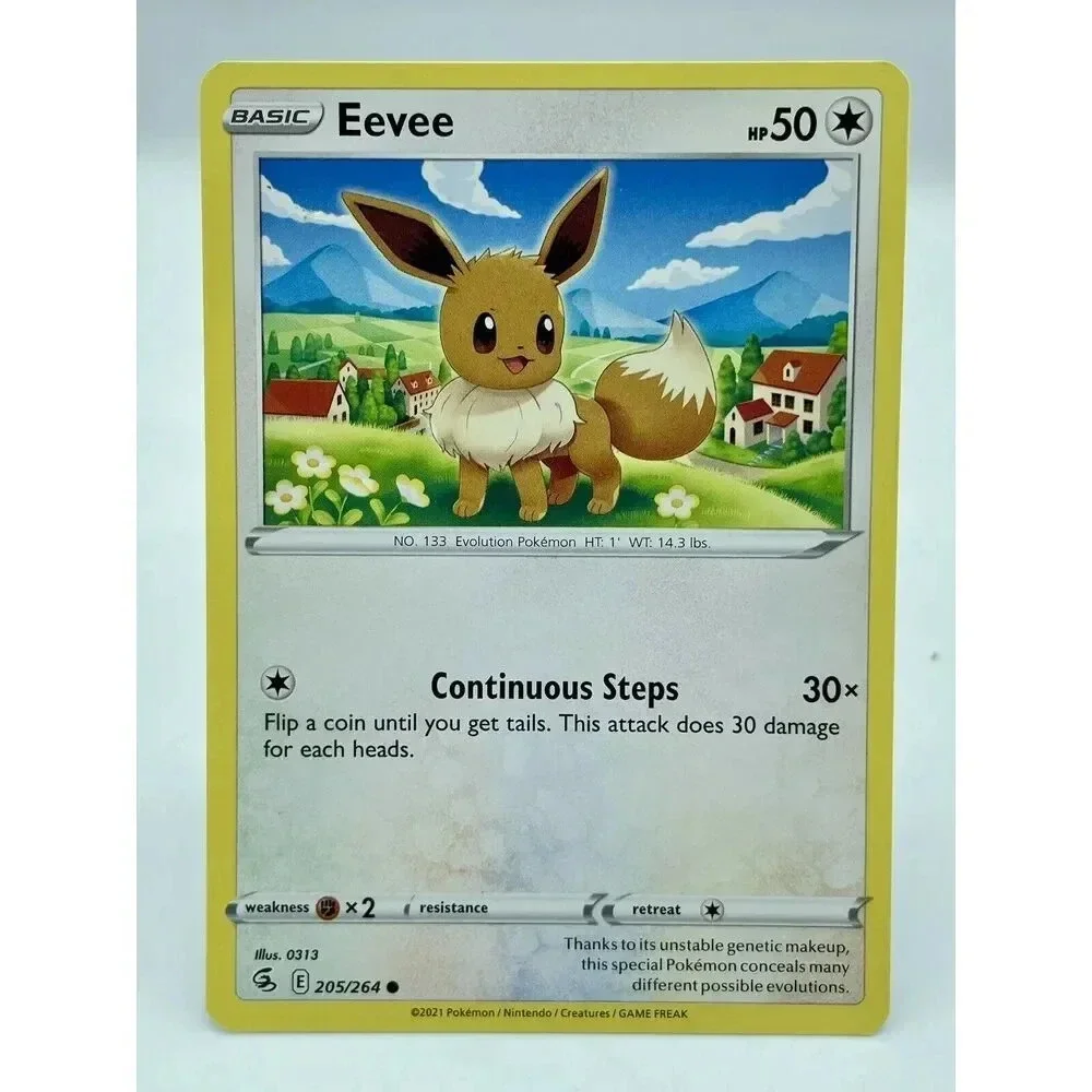 Eevee 205/264 Fusion Strike‎ Non-Holo Pokémon TCG Mint Unplayed